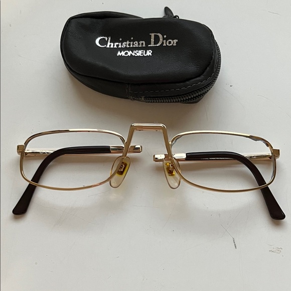 Dior Gold and Black  Men's Glasses Frame - Picture 1 of 5